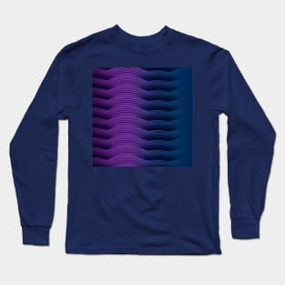 3d purple geometric background Long Sleeve T-Shirt